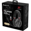 Havit Fuxi H3 Ασύρματο On Ear Gaming Headset με σύνδεση USB Γκρι
