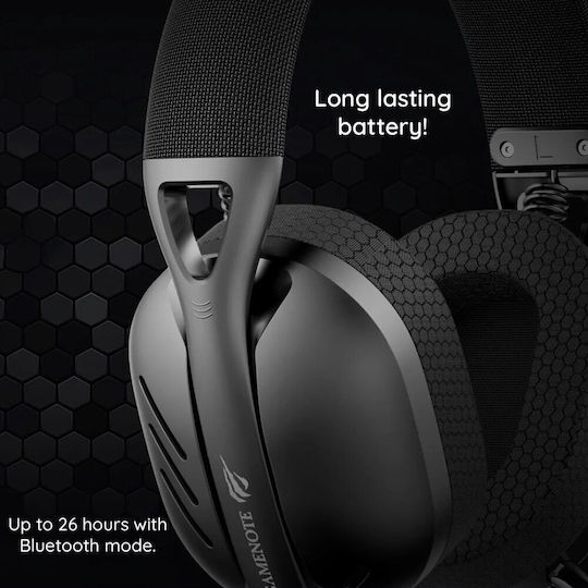 Havit Fuxi H3 Ασύρματο On Ear Gaming Headset με σύνδεση USB Γκρι