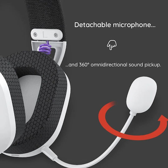 Havit Fuxi H3 Ασύρματο On Ear Gaming Headset με σύνδεση USB Γκρι