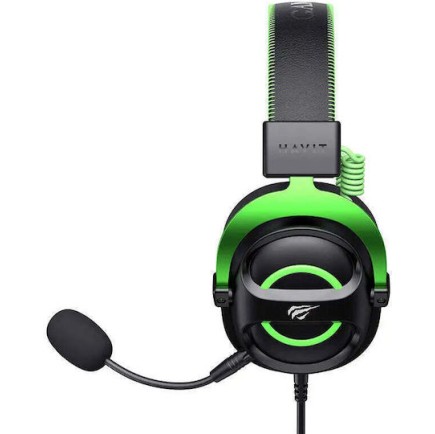 Havit H2002E Over Ear Gaming Headset με σύνδεση 3.5mm Μαύρο / Πράσινο