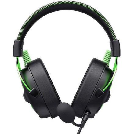 Havit H2002E Over Ear Gaming Headset με σύνδεση 3.5mm Μαύρο / Πράσινο