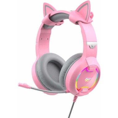 Havit H2233D On Ear Gaming Headset με σύνδεση USB / 3.5mm Ροζ