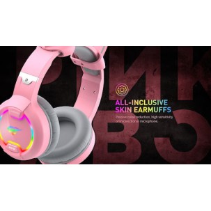 Havit H2233D On Ear Gaming Headset με σύνδεση USB / 3.5mm Ροζ