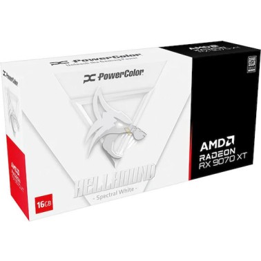 PowerColor Radeon RX 9070 XT 16GB GDDR6 Hellhound White Κάρτα Γραφικών
