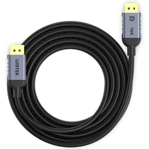 Unitek Cable DisplayPort male - DisplayPort male 2m Μαύρο