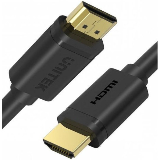 Unitek 4k C1101bk Black HDMI 2.0 Premium High Speed 4K 60Hz HDR Cable HDMI male - HDMI male 0.3m Μαύρο