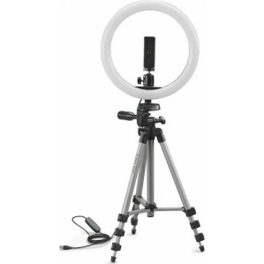Cullmann Ring Light Alpha 1000 Vlogging Kit 3000-6000K με Τρίποδο Δαπέδου και Βάση για Κινητό