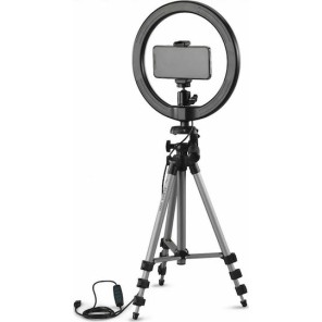 Cullmann Ring Light Alpha 1000 Vlogging Kit 3000-6000K με Τρίποδο Δαπέδου και Βάση για Κινητό