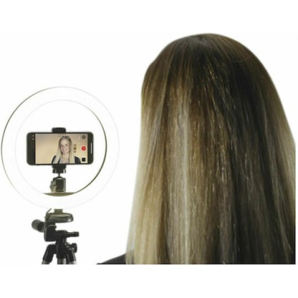 Cullmann Ring Light Alpha 1000 Vlogging Kit 3000-6000K με Τρίποδο Δαπέδου και Βάση για Κινητό