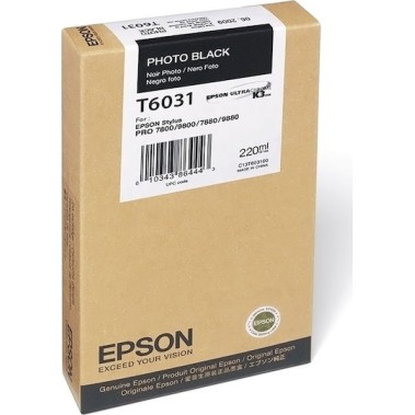 Epson T6031 Γνήσιο Μελάνι Εκτυπωτή InkJet Photo Μαύρο (C13T603100)