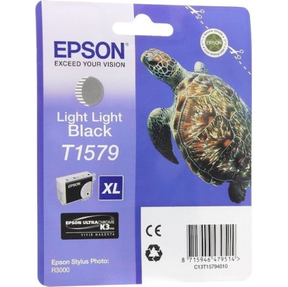 Epson T1579XL Γνήσιο Μελάνι Εκτυπωτή InkJet Ανοιχτό Μαύρο (C13T15794010)
