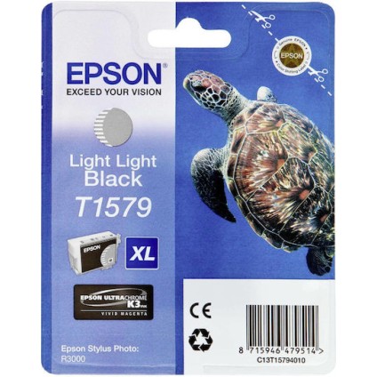 Epson T1579XL Γνήσιο Μελάνι Εκτυπωτή InkJet Ανοιχτό Μαύρο (C13T15794010)