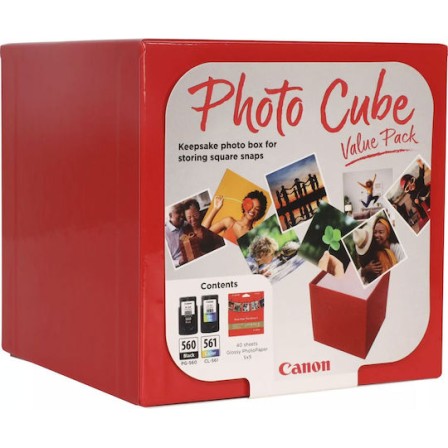 Canon PG-560 Γνήσιο Photo Value Pack με 2 Μελάνια Εκτυπωτή InkJet Μαύρο / Πολλαπλό (Color) (3713C007)