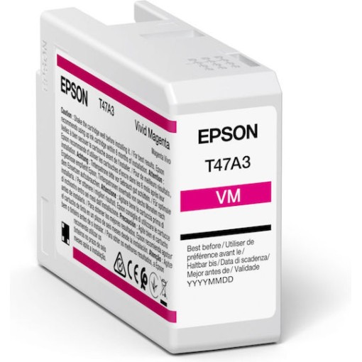 Epson UltraChrome Pro T47A30N Γνήσιο Μελάνι Εκτυπωτή InkJet Vivid Ματζέντα (C13T47A30N)