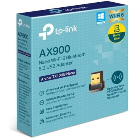 Tp-link Archer Tx10ub Nano Network Adapter 900mbps Wireless Ax Usb 2.0 1x Internal Antenna