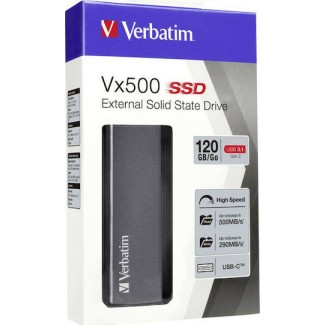 Verbatim Vx500 USB 3.1 / USB-C Εξωτερικός SSD 120GB M.2 Γκρι