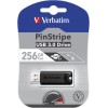Verbatim PinStripe 256GB USB 3.0 Stick Μαύρο