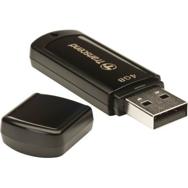 Transcend JetFlash 350 4GB USB 2.0 Stick Μαύρο