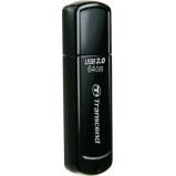 Transcend JetFlash 350 64GB USB 2.0 Stick Μαύρο