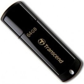 Transcend JetFlash 350 64GB USB 2.0 Stick Μαύρο