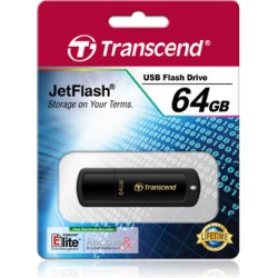 Transcend JetFlash 350 64GB USB 2.0 Stick Μαύρο