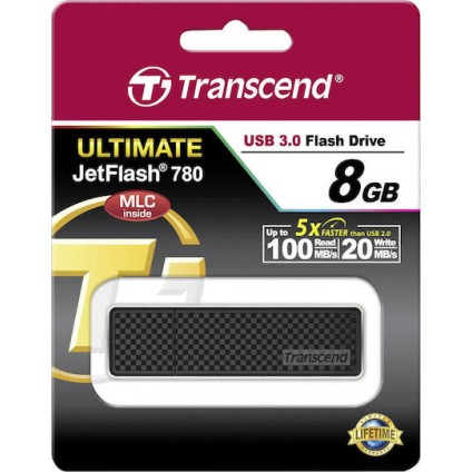 Transcend JetFlash 780 8GB USB 3.0 Stick Μαύρο