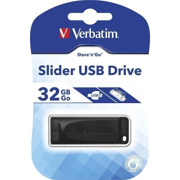 Verbatim Store 'n' Go Slider 32GB USB 2.0 Stick Μαύρο