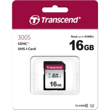 Transcend 300s SDHC 16GB U1 V30 UHS-I 95MB/s