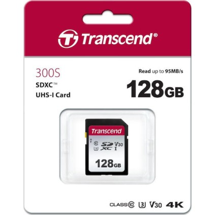 Transcend 300s SDXC 128GB U3 V30 A1 UHS-I 95MB/s