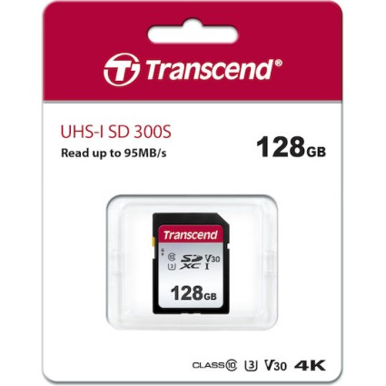 Transcend 300s SDXC 128GB U3 V30 A1 UHS-I 95MB/s