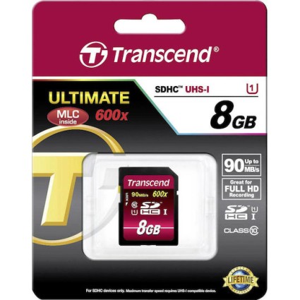 Transcend Ultimate 600x SDHC 8GB U1 UHS-I