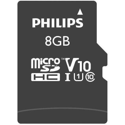 Philips FM08MP45B microSDHC 8GB U1 V10 High Speed με αντάπτορα