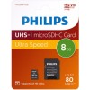Philips FM08MP45B microSDHC 8GB U1 V10 High Speed με αντάπτορα