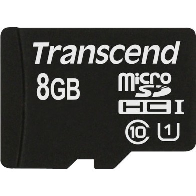 Transcend Premium 400x microSDHC 8GB U1 UHS-I με αντάπτορα