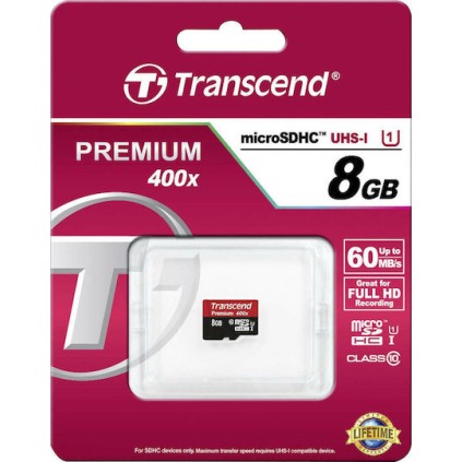 Transcend microSDHC 8GB U1 UHS-I