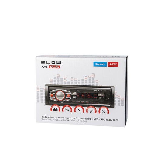 Blow Ραδιόφωνο Αυτοκινήτου 1 DIN (Bluetooth/USB/AUX)