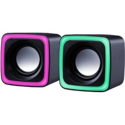 Defender Solar 7 Ηχεία Υπολογιστή 2.0 με RGB Φωτισμό και Ισχύ 6W Μαύρα