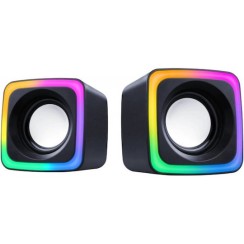 Defender Solar 7 Ηχεία Υπολογιστή 2.0 με RGB Φωτισμό και Ισχύ 6W Μαύρα