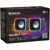 Defender Solar 7 Ηχεία Υπολογιστή 2.0 με RGB Φωτισμό και Ισχύ 6W Μαύρα