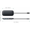 Aukey Unity C71 USB-C Docking Station με HDMI 4K PD Ethernet Μαύρο