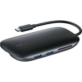 Aukey Unity C71 USB-C Docking Station με HDMI 4K PD Ethernet Μαύρο