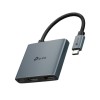 TP-LINK UH3020C USB-C Docking Station με HDMI 4K PD Γκρι