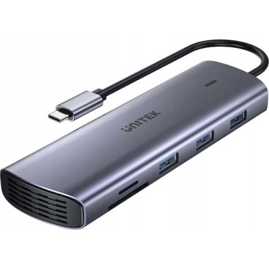 Unitek D1113A USB-C Docking Station με HDMI 4K PD Ethernet Γκρι