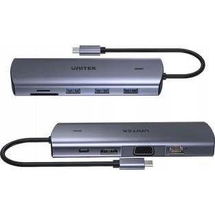 Unitek D1113A USB-C Docking Station με HDMI 4K PD Ethernet Γκρι