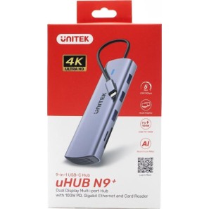 Unitek D1113A USB-C Docking Station με HDMI 4K PD Ethernet Γκρι