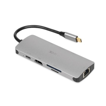 iBox Dock / USB-A Docking Station με 4K PD Ethernet Γκρι