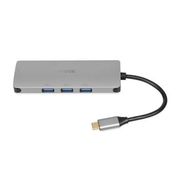 iBox Dock / USB-A Docking Station με 4K PD Ethernet Γκρι