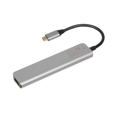 iBox Dock / USB-A Docking Station με 4K PD Ethernet Γκρι