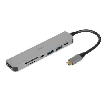 iBox Dock / USB-A Docking Station με 4K PD Ethernet Γκρι