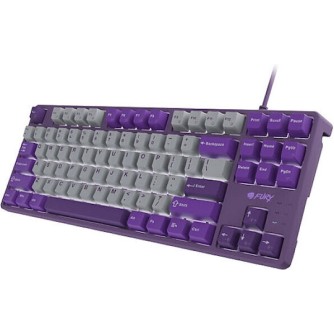 Fury Kanabo K2 Gaming Μηχανικό Πληκτρολόγιο με Φωτιζόμενα πλήκτρα (Αγγλικό US) Grey/Violet
